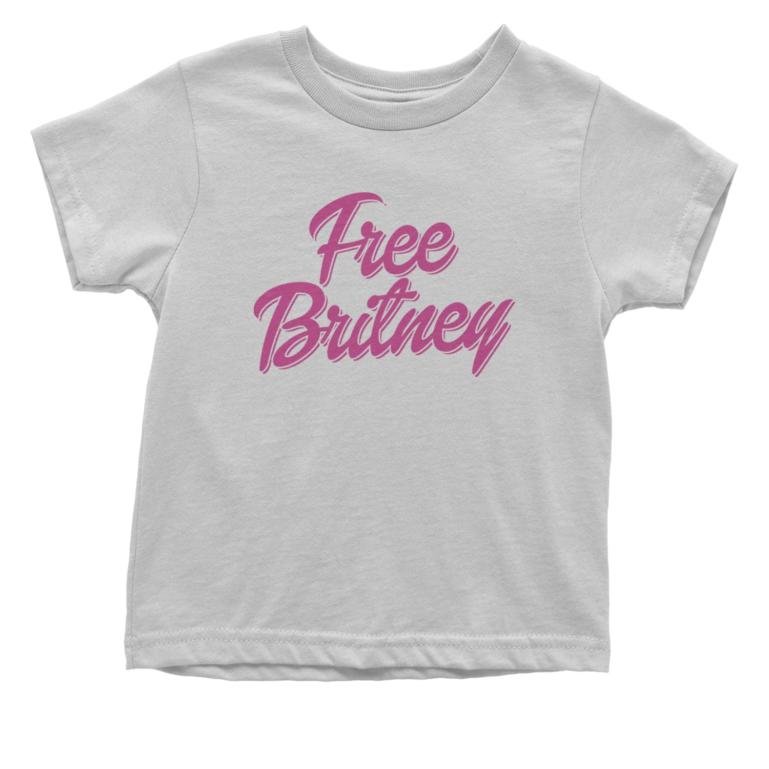 Pink Free Britney Infant One-Piece Romper Bodysuit and Toddler T-shirt White