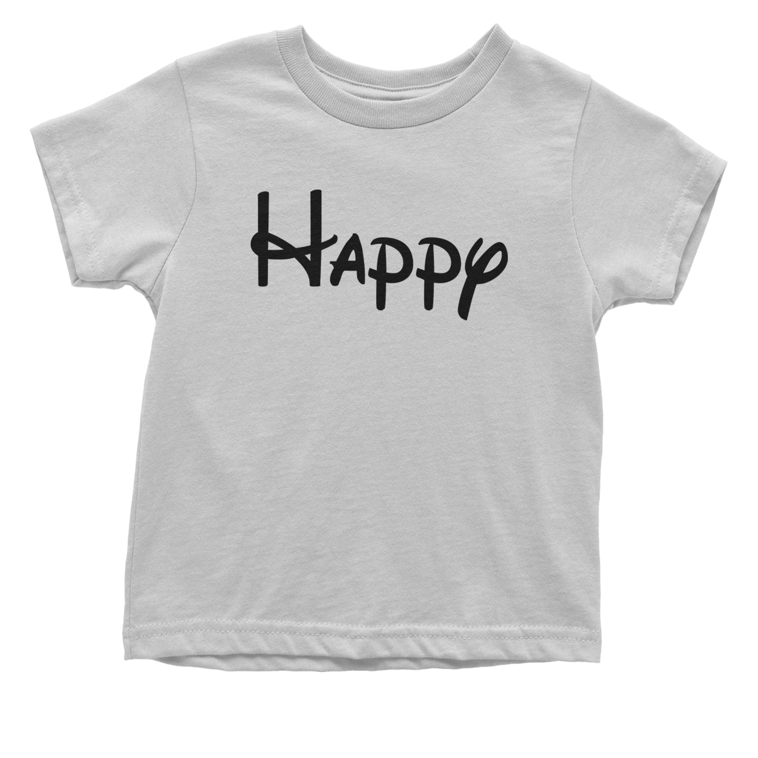 Happy - 7 Dwarfs Costume Infant One-Piece Romper Bodysuit and Toddler T-shirt White