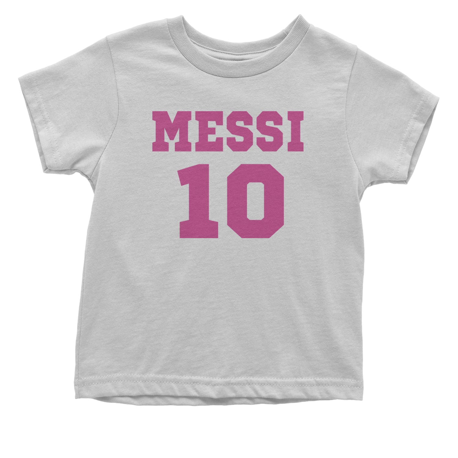 Messi World Soccer Futbol Messiami Infant One-Piece Romper Bodysuit and Toddler T-shirt White