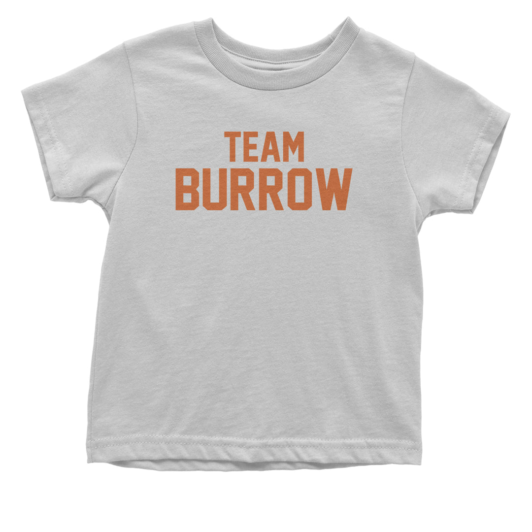 Team Burrow Cincinnati Infant One-Piece Romper Bodysuit and Toddler T-shirt White