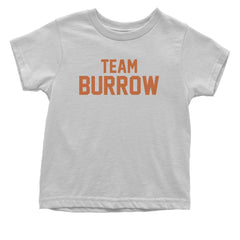 Team Burrow Cincinnati Infant One-Piece Romper Bodysuit and Toddler T-shirt White