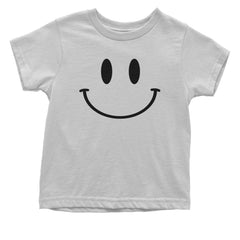 Smile Face Infant One-Piece Romper Bodysuit and Toddler T-shirt White