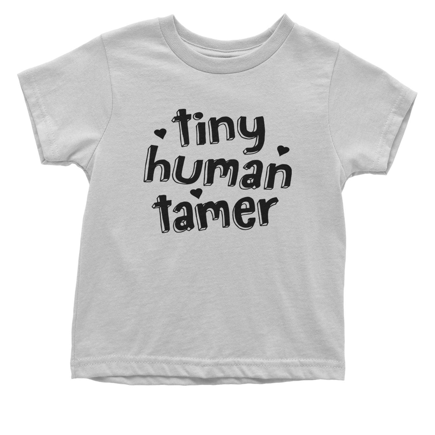 Tiny Human Tamer Teacher Infant One-Piece Romper Bodysuit and Toddler T-shirt White