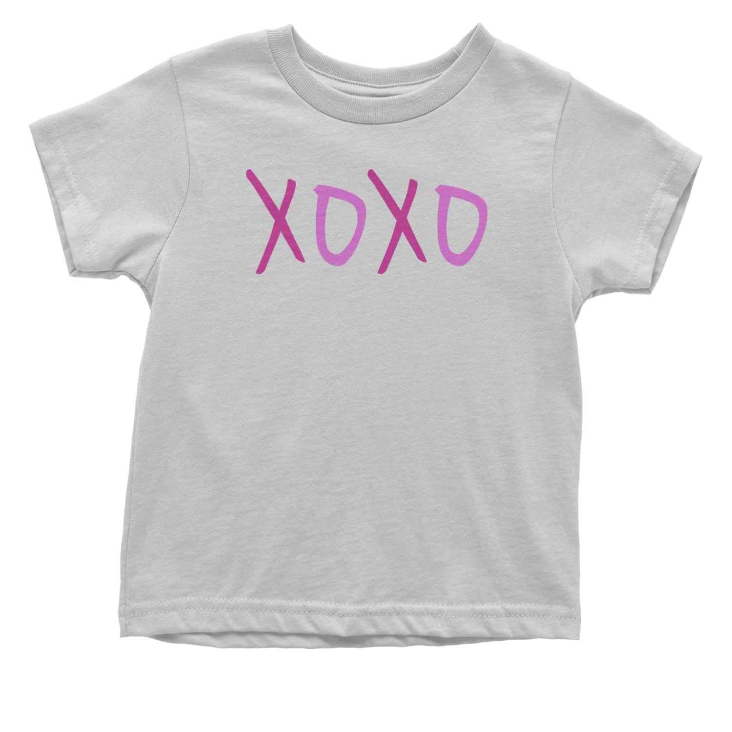 XOXO Pink Print Infant One-Piece Romper Bodysuit and Toddler T-shirt White