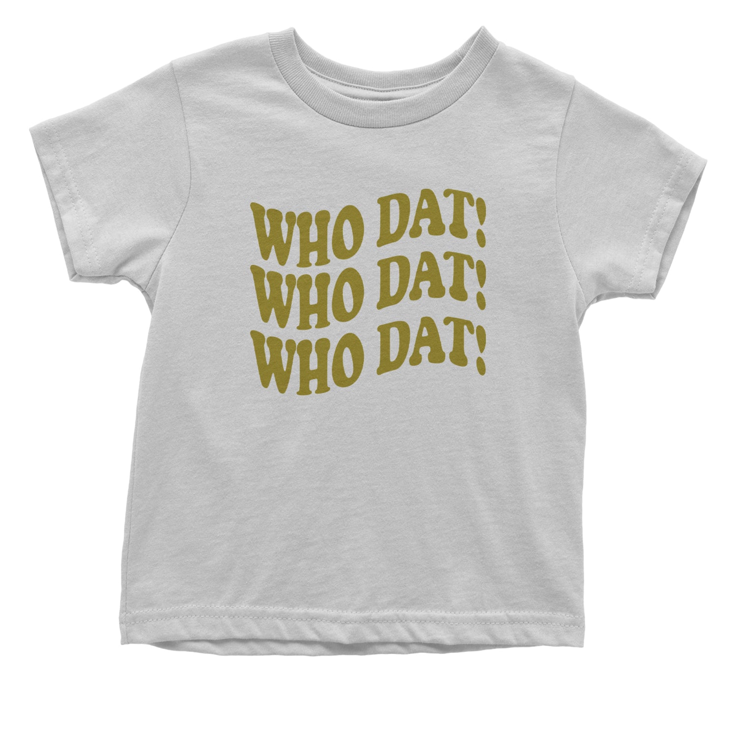 Who Dat Wavy Design Who Dat Nation Infant One-Piece Romper Bodysuit and Toddler T-shirt White