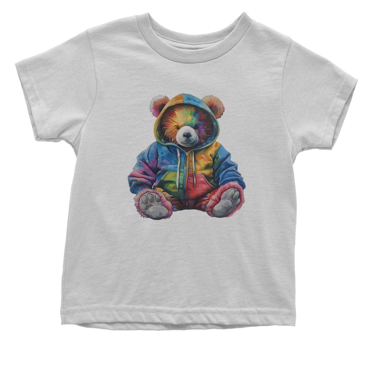 Rainbow Streetwear Urban Graffiti Bear Infant One-Piece Romper Bodysuit Or Toddler T-shirt White