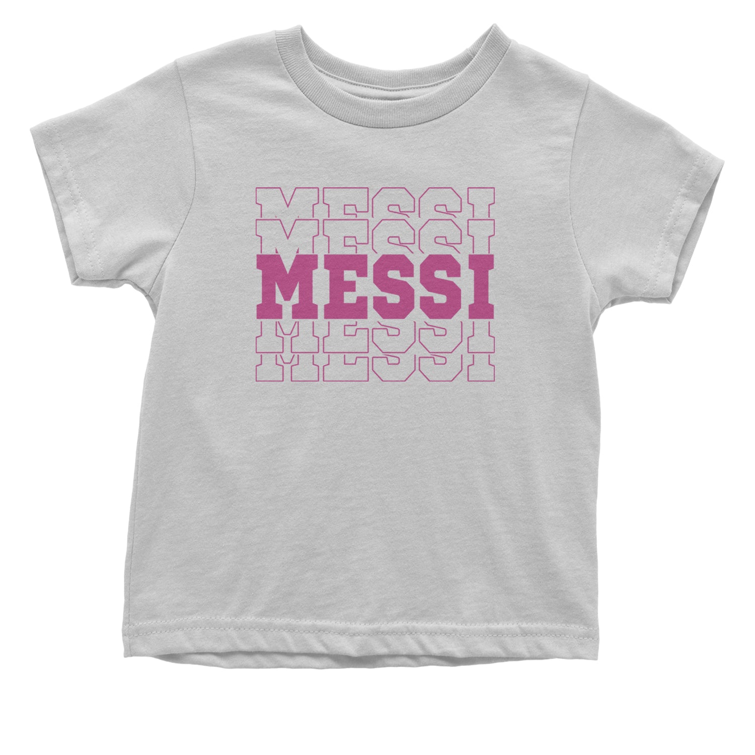 Messi Miami Futbol Infant One-Piece Romper Bodysuit and Toddler T-shirt White