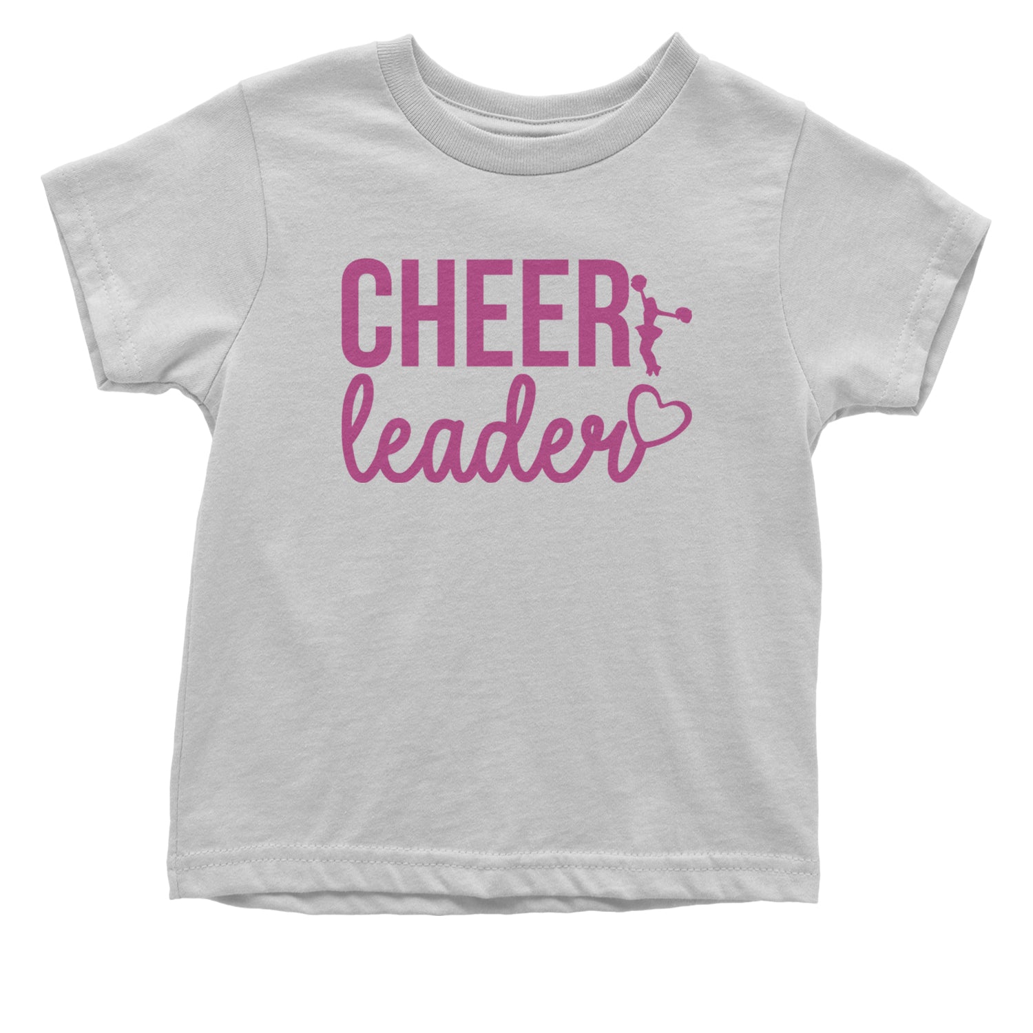 Cheerleader Heart Love Infant One-Piece Romper Bodysuit and Toddler T-shirt White