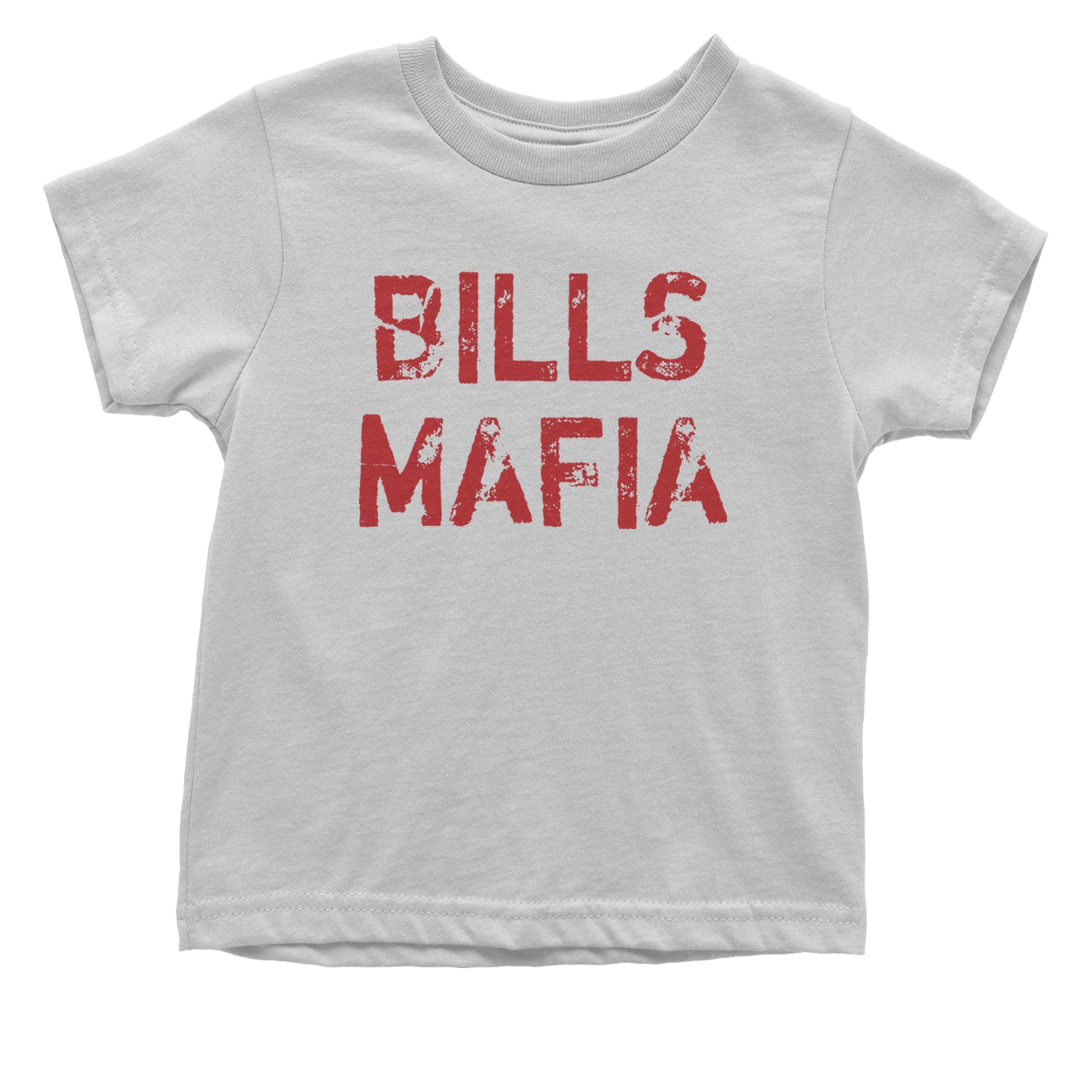 Distressed Bills Mafia Football Infant One-Piece Romper Bodysuit and Toddler T-shirt White