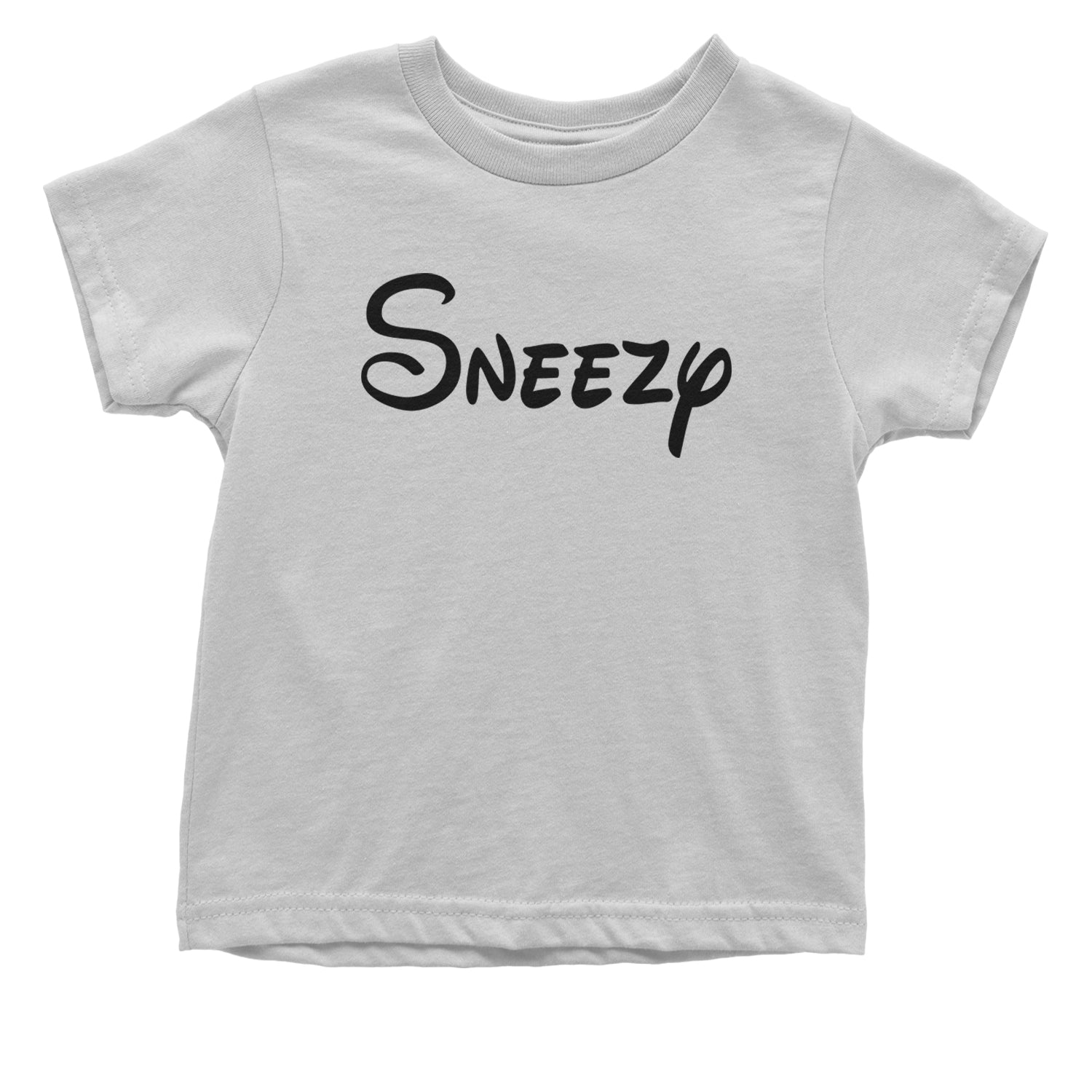 Sneezy - 7 Dwarfs Costume Infant One-Piece Romper Bodysuit and Toddler T-shirt White