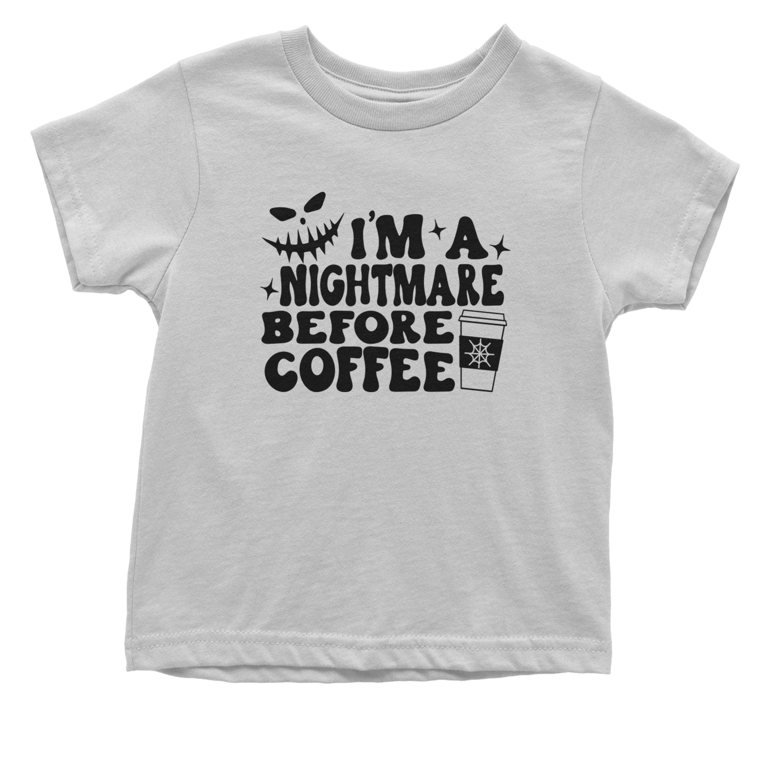 I'm A Nightmare Before Coffee Infant One-Piece Romper Bodysuit and Toddler T-shirt White