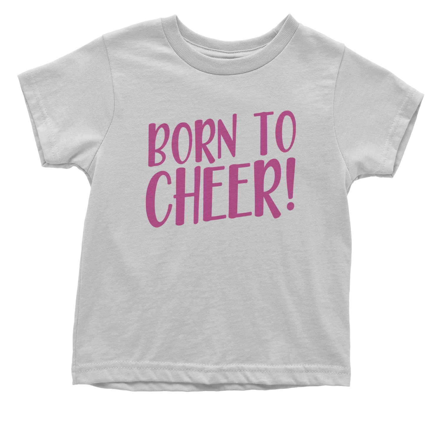 Born To Cheer Infant One-Piece Romper Bodysuit and Toddler T-shirt White