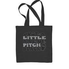 Classic Cotton Canvas Tote with "Just a Little Ray of Pitch Black" text, bats, and a coffin graphic