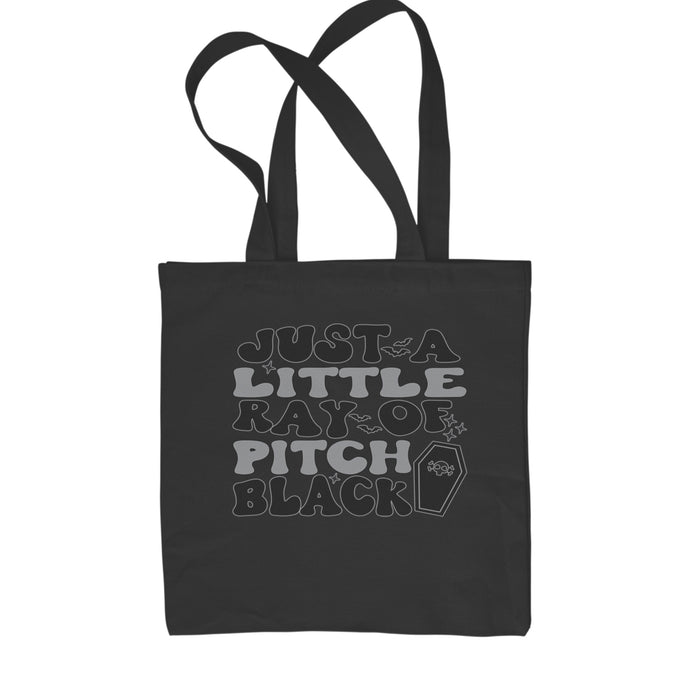 Just A Little Ray of Pitch Black Shopping Tote Bag