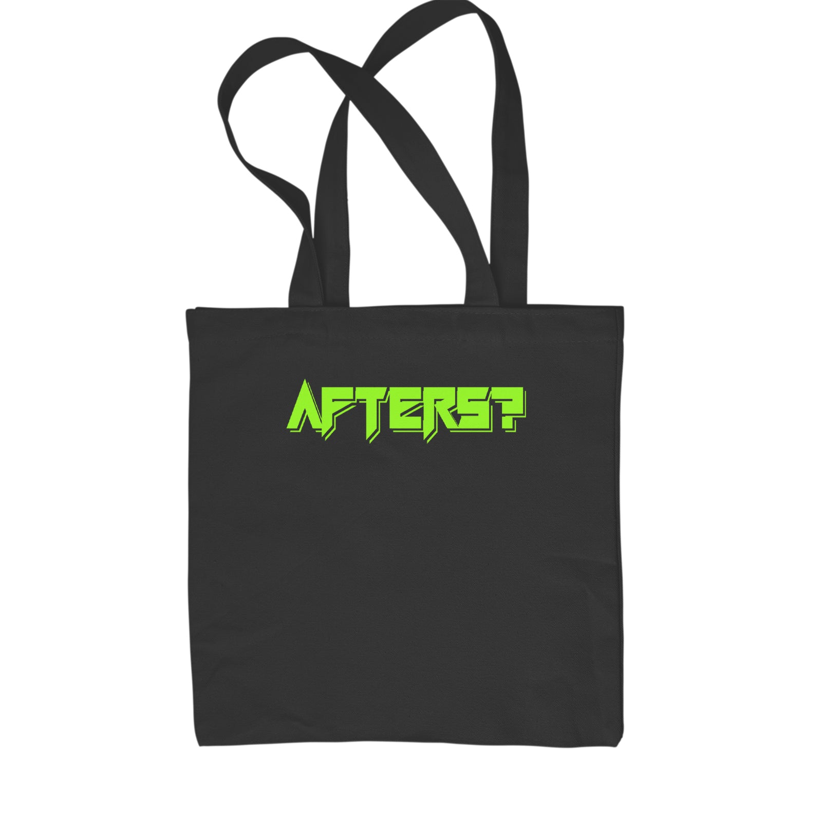 Afters After Party Rhythm Club Rave EDM Shopping Tote Bag Black