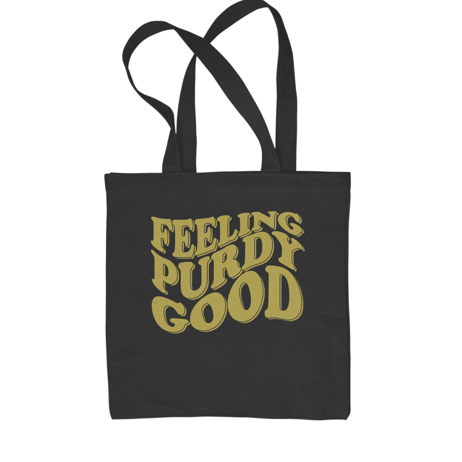 Feeling Purdy Good San Francisco Shopping Tote Bag Black