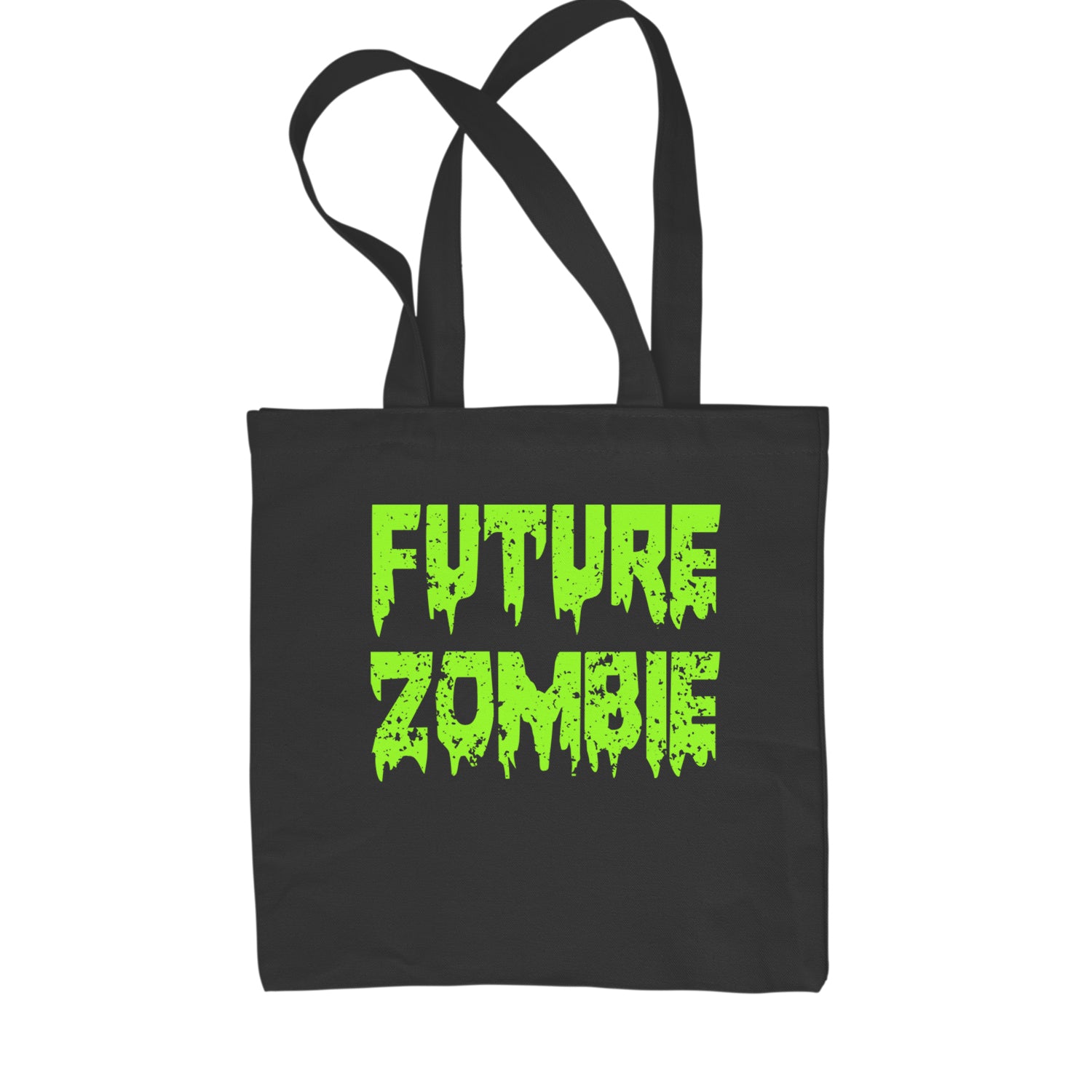 Future Zombie Horror Shopping Tote Bag Black