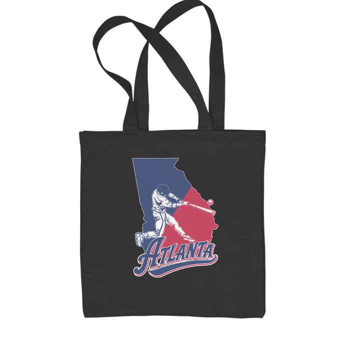 Atlanta Georgia Batter Up Shopping Tote Bag