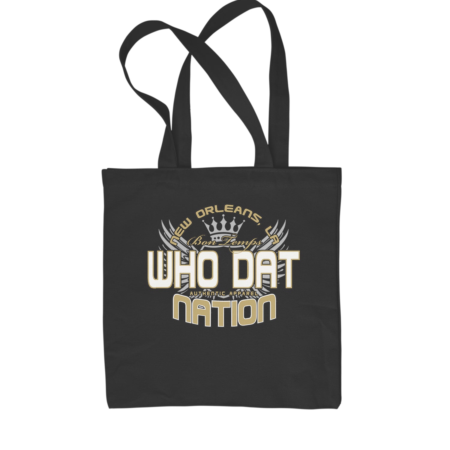 Who Dat Nation New Orleans (Color) Shopping Tote Bag Black