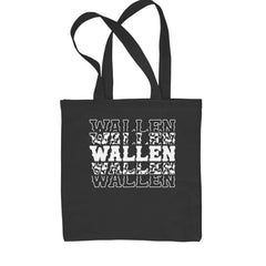 Wallen Country Music Western Shopping Tote Bag Black