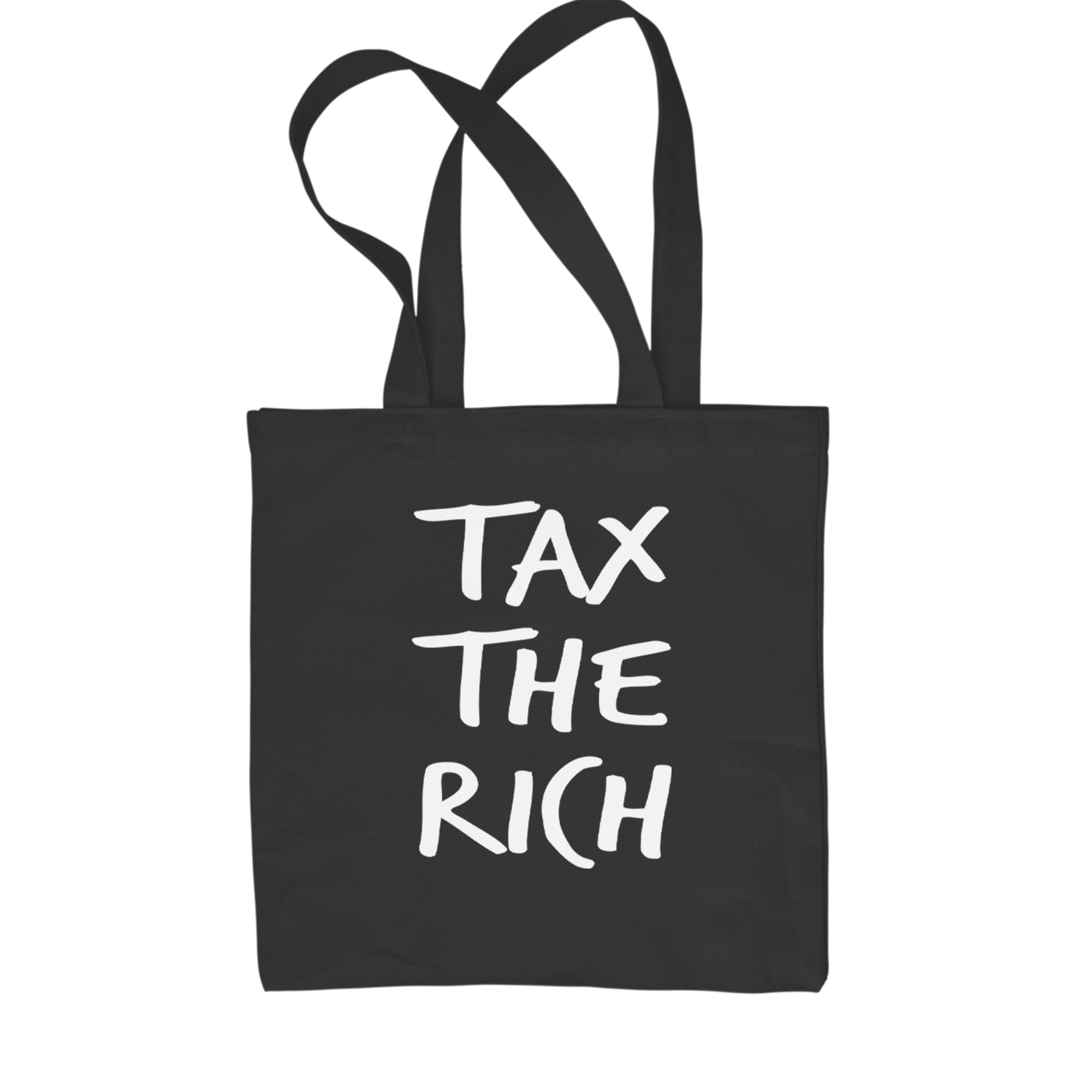 Tax the Rich Protest Wealth Inequality Shopping Tote Bag Black