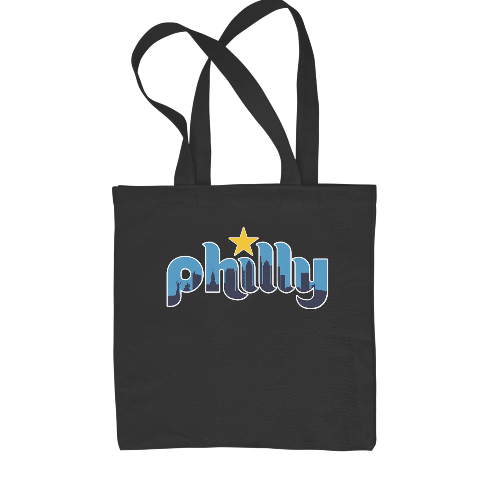 Skyline Philly Philadelphia Shopping Tote Bag Sky Blue