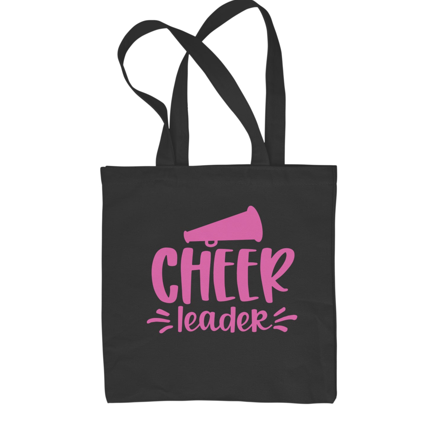 Cheerleader Bullhorn Shopping Tote Bag Black