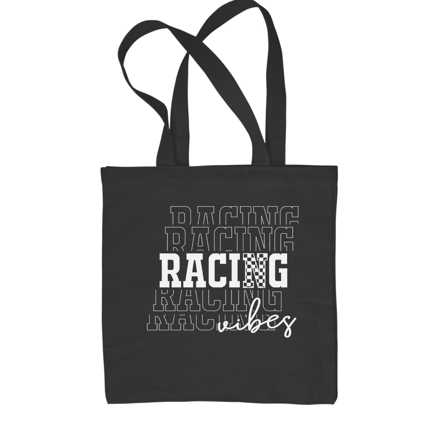 Racing Vibes Shopping Tote Bag Black