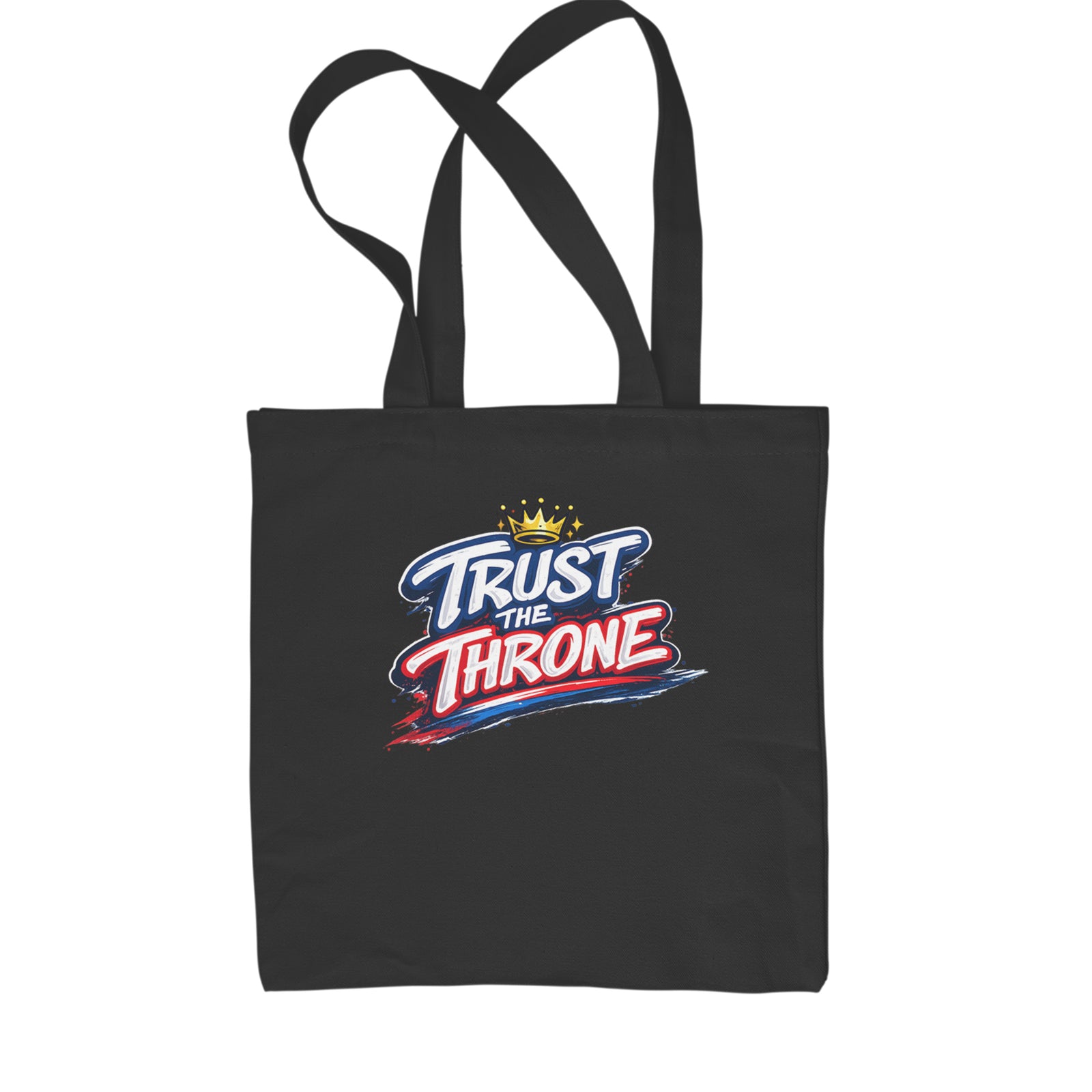 Trust The Throne Crown Philly Hoops Shopping Tote Bag Black