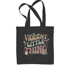 Violent Little Thing Dragon Shopping Tote Bag Black