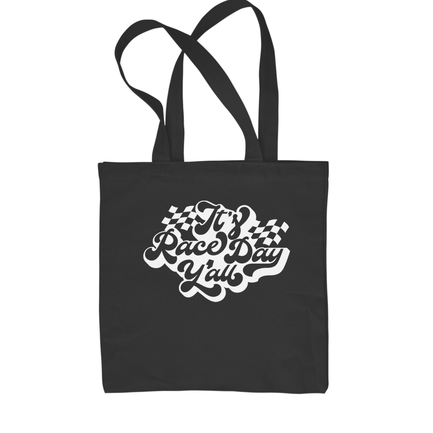 It's Race Day, Y'all Shopping Tote Bag Black