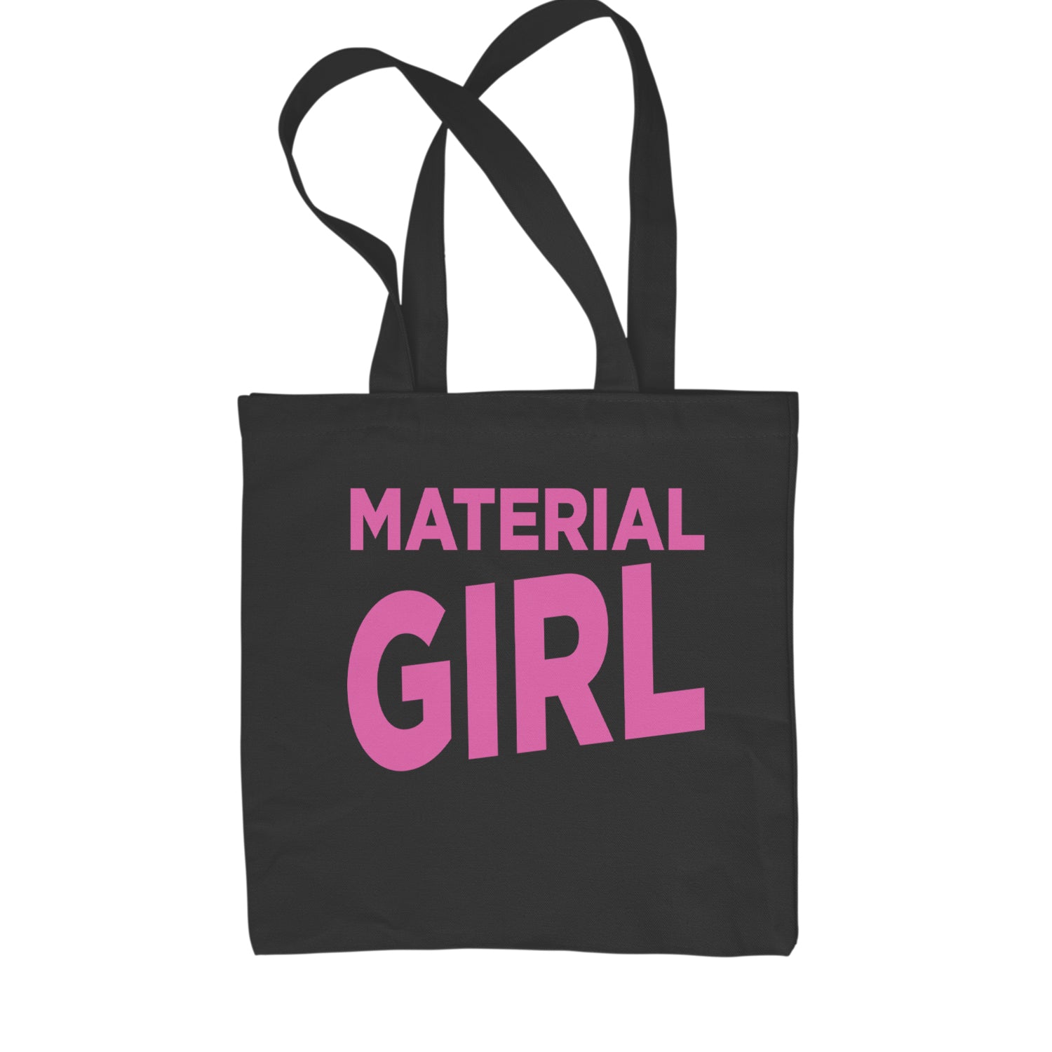 Material Girl 80's Retro Celebration Shopping Tote Bag Black