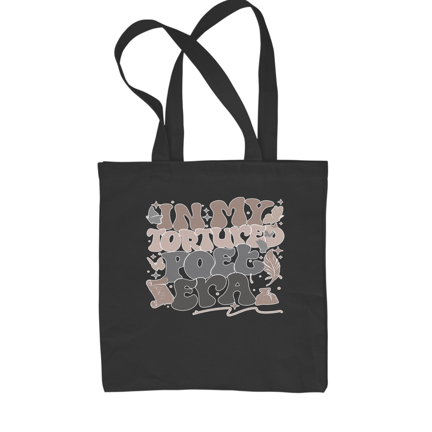 In My Tortured Poet Era TTPD Music Shopping Tote Bag Black