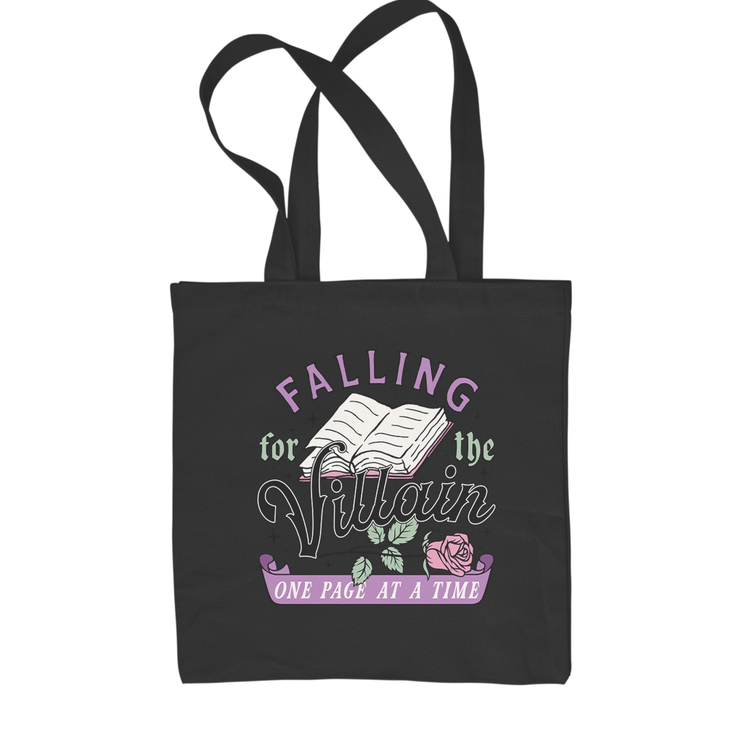 Falling For The Villain One Page At A Time Shopping Tote Bag Black