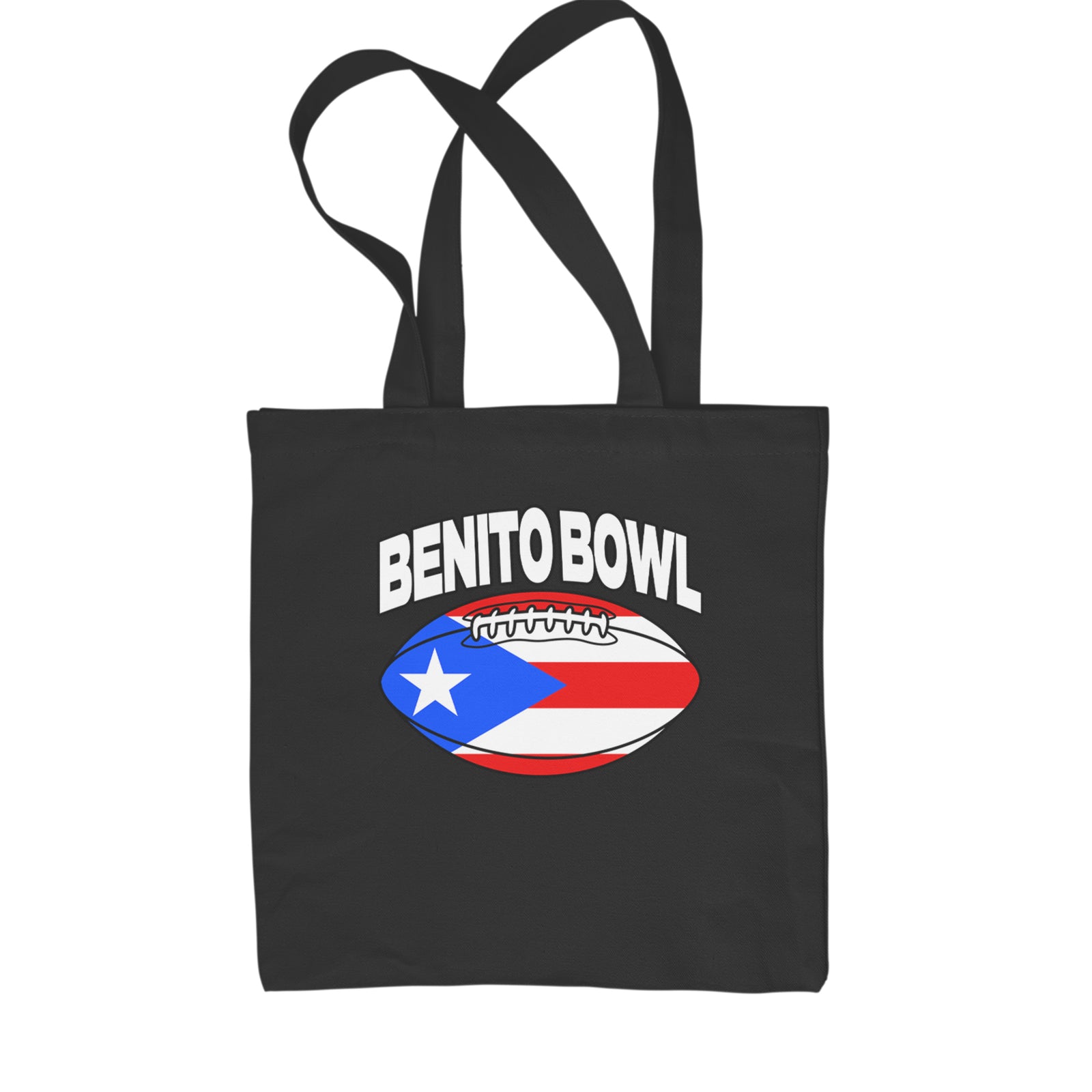 Benito Bowl Puerto Rico Football Shopping Tote Bag Black