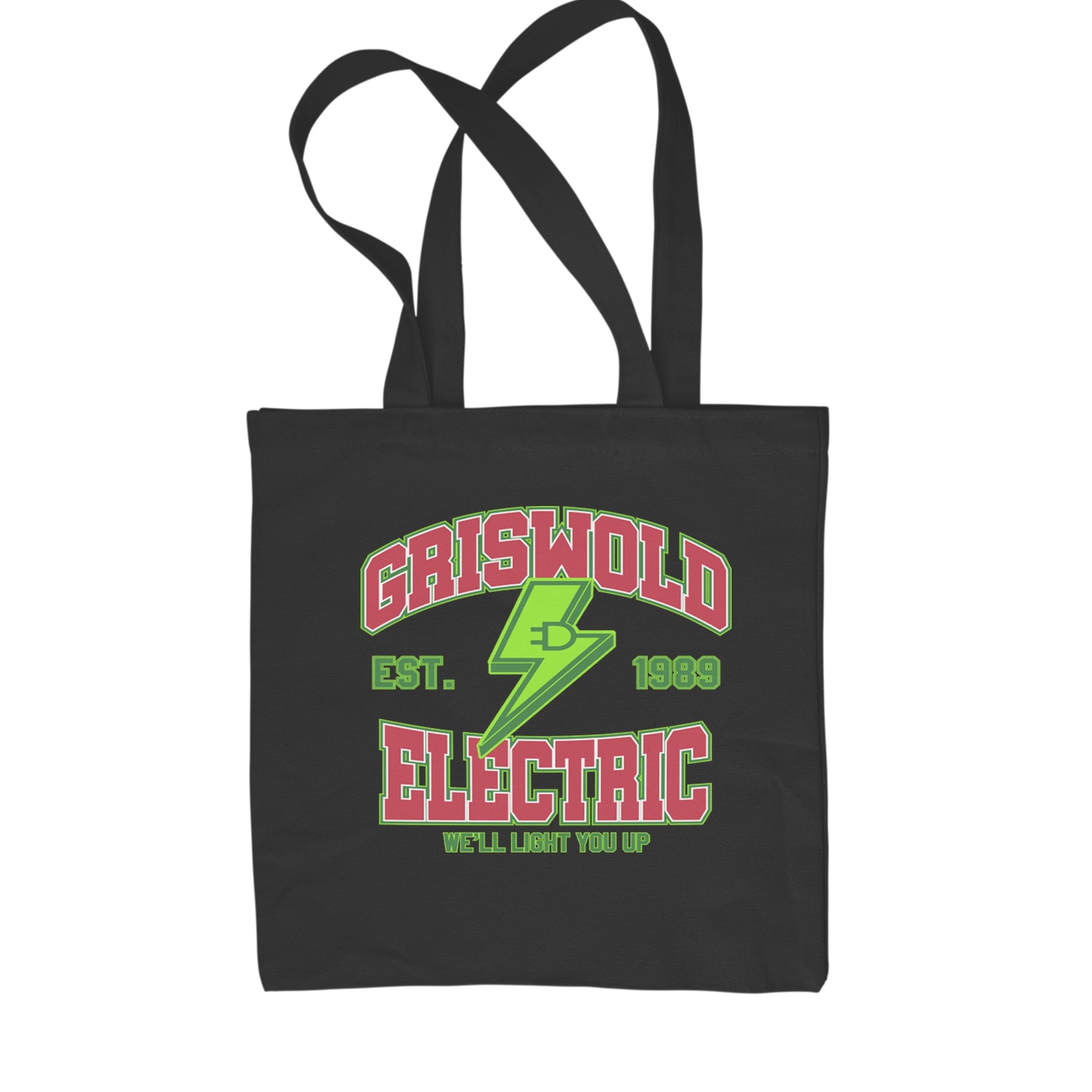 Griswold Electric We'll Light You Up Shopping Tote Bag Black