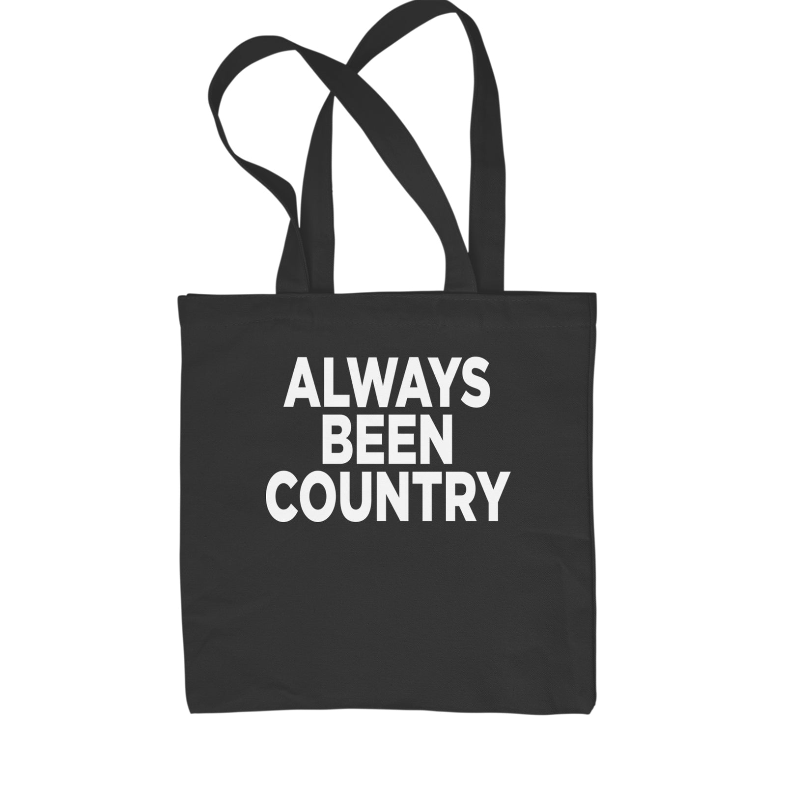 Always Been Country Music Shopping Tote Bag Black