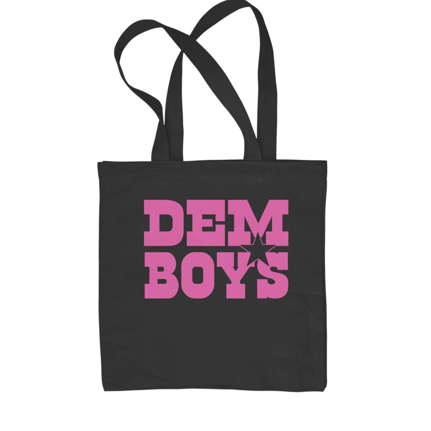 Dem Boys Hot Pink Dallas  Shopping Tote Bag Black