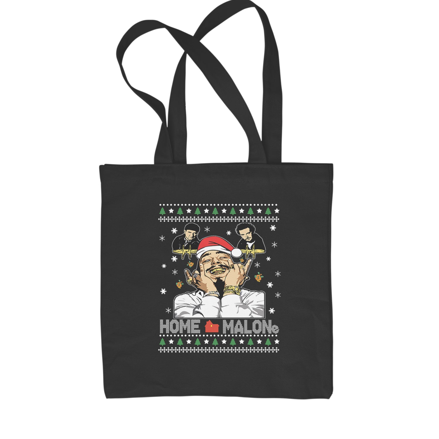 Home Malone Ugly Christmas Shopping Tote Bag Natural