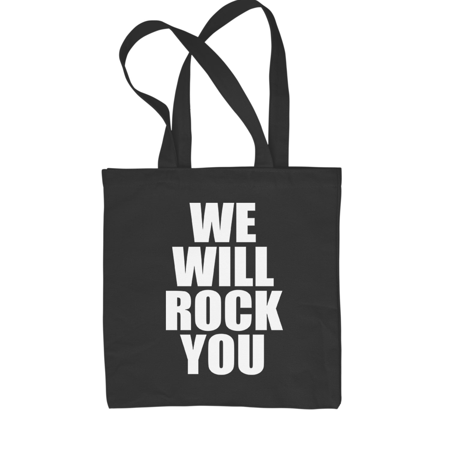 We Will Rock You Shopping Tote Bag Black