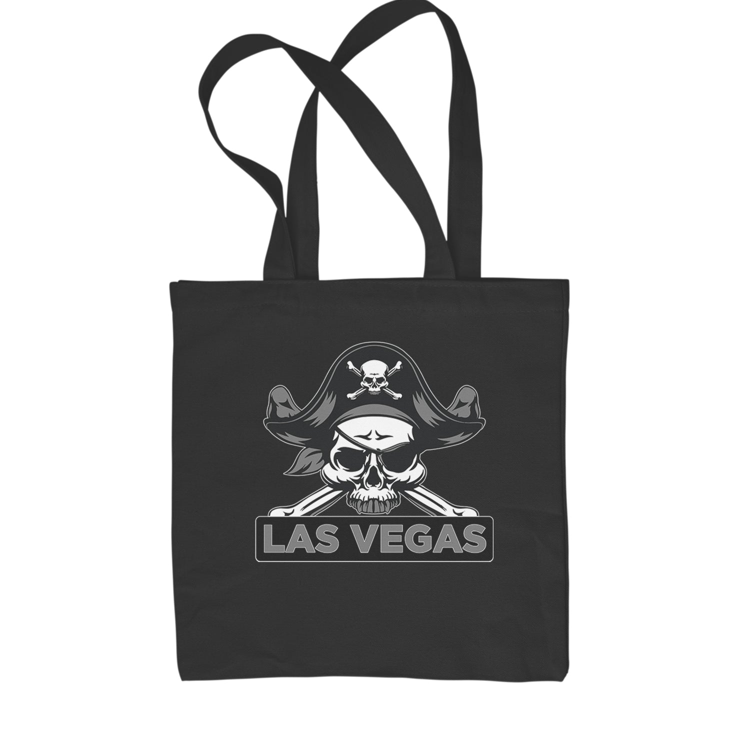 Raider Skull Straight Outta Las Vegas Shopping Tote Bag Black