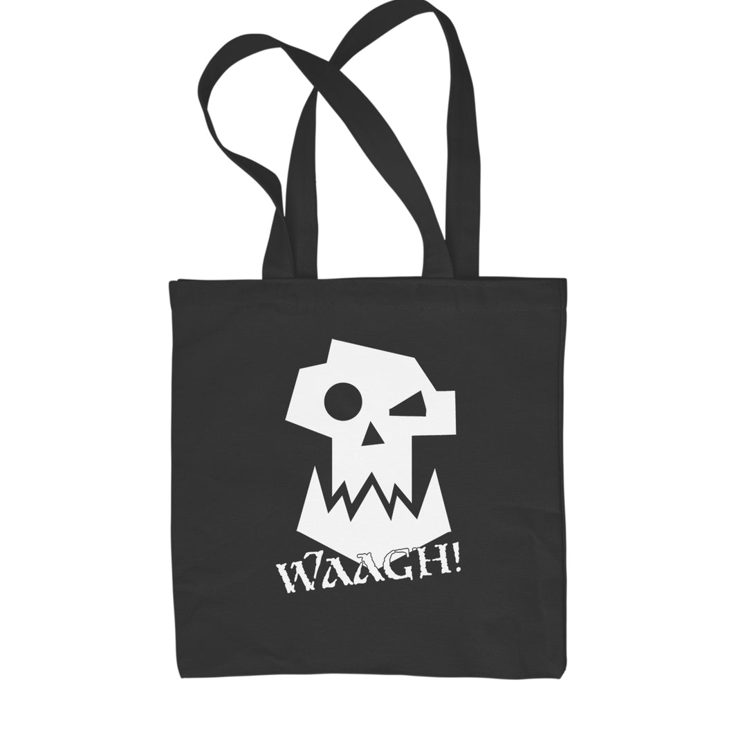 Ork Miniature Tabletop Wargaming Waagh Shopping Tote Bag Black