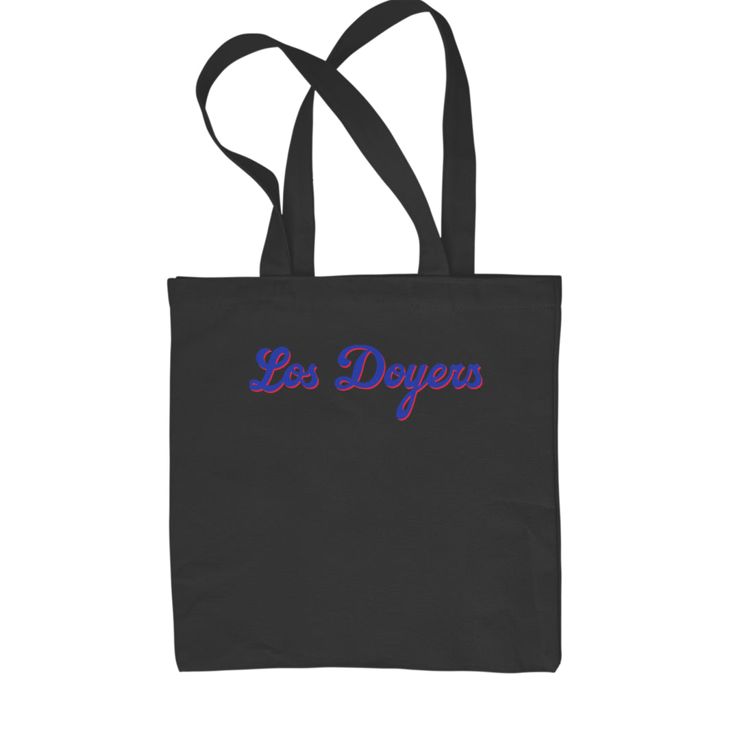 Los Doyers LA Baseball Shopping Tote Bag Black