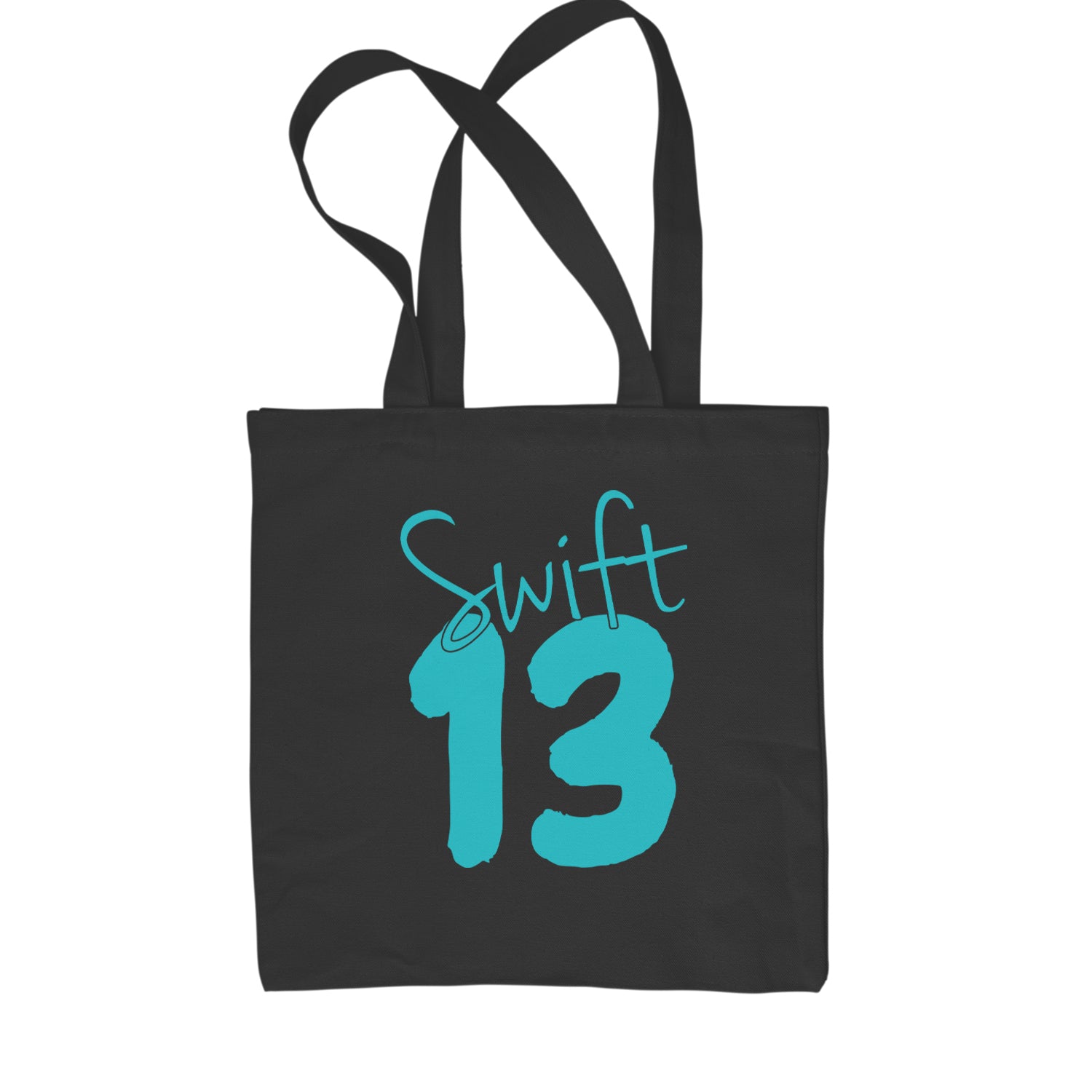 13 Swift 13 Lucky Number Era TTPD Shopping Tote Bag Black