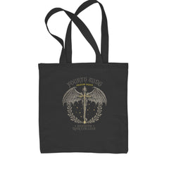 Fourth Wing Dragon Rider Vintage Basgiath War College Shopping Tote Bag Black