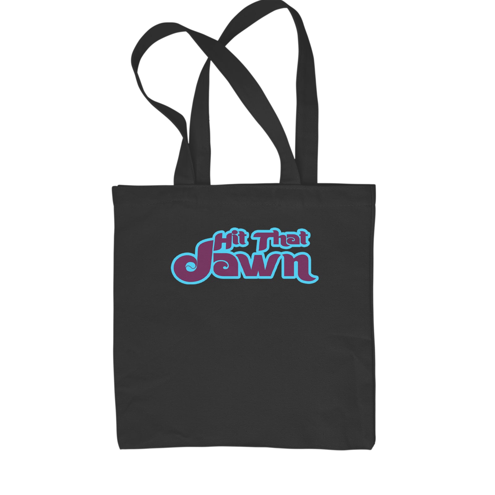 Hit That Jawn Philly Baseball Shopping Tote Bag Black