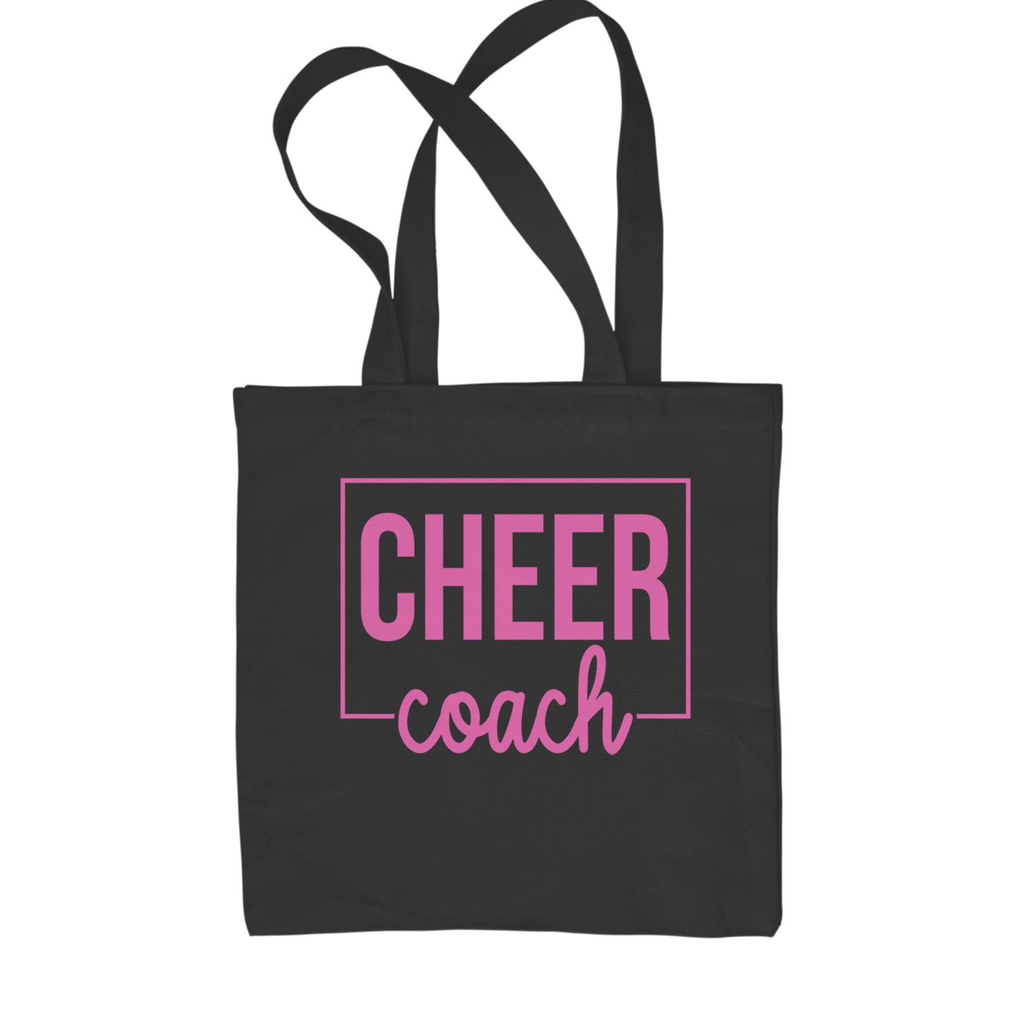 Cheer Coach Cheerleader Shopping Tote Bag Black