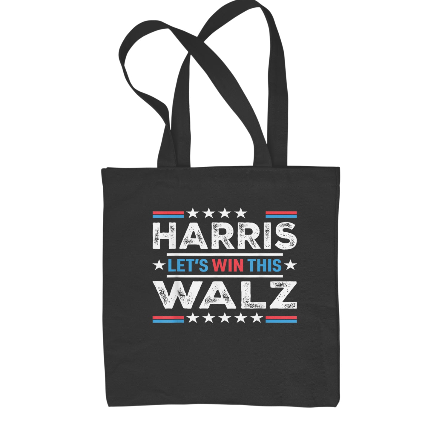 Kamala Harris and Tim Walz For President Shopping Tote Bag Black