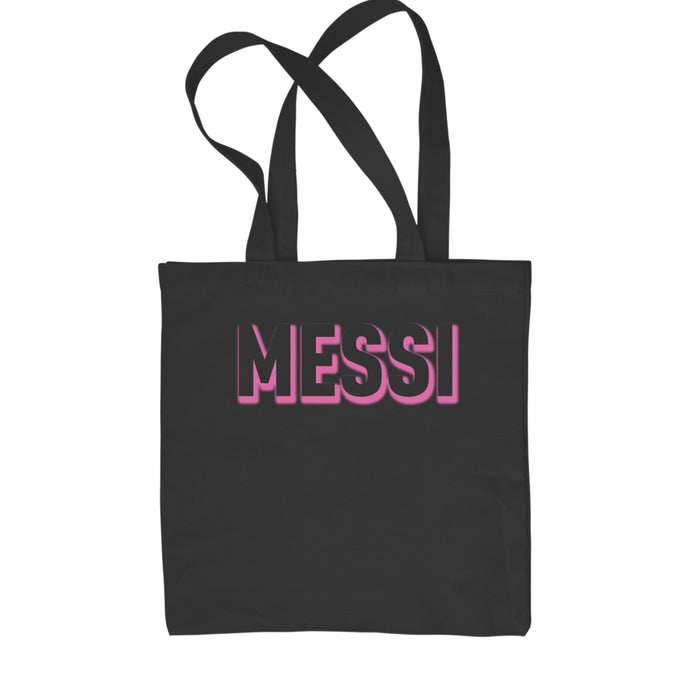 Messi OUTLINE Miami Futbol Shopping Tote Bag