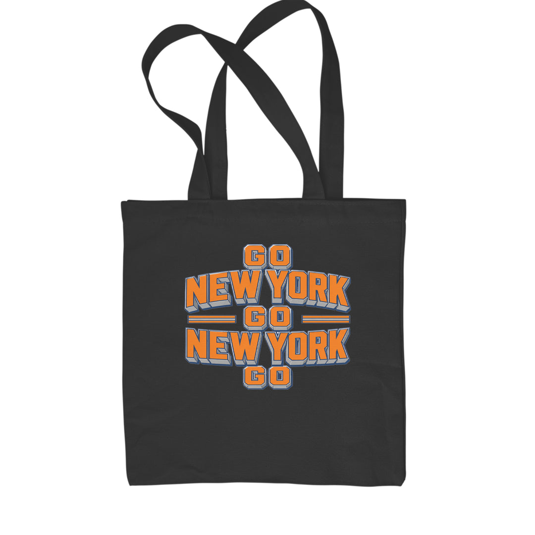 Go New York Go Basketball Shopping Tote Bag Black